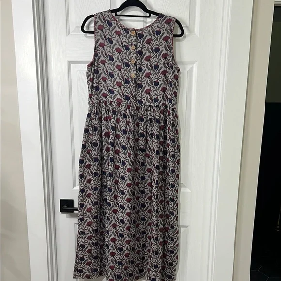 NATURAL LIFE Floral Midi Dress - Red and Blue - Picture 6 of 8